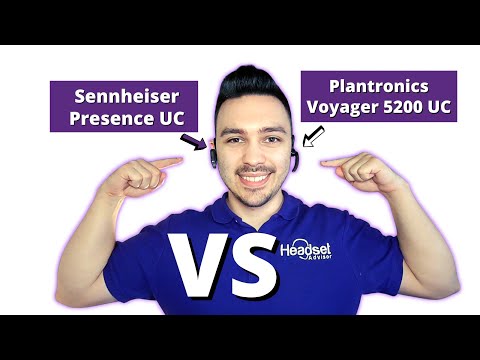 Plantronics Voyager 5200 UC Vs. Sennheiser Presence UC SHOWDOWN + Mic Test