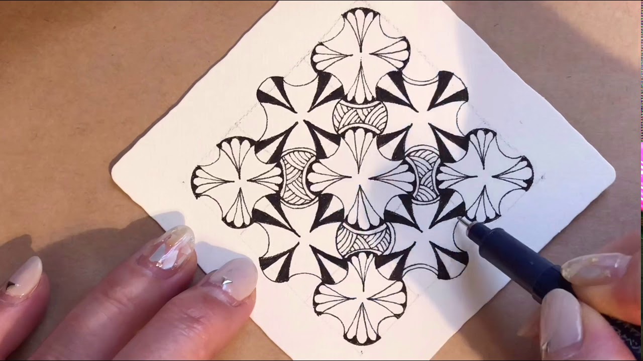 Monotangleを楽しむ Zentangle - YouTube