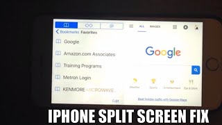 Video showing how to get your full screen back when in horizontal m...