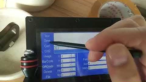Handheld inkjet printer to set date and time printing