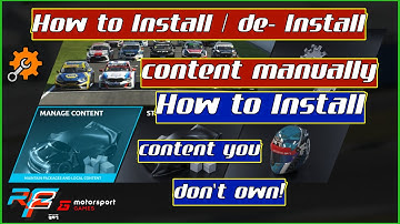 How to manually install/de-install content & install content you don