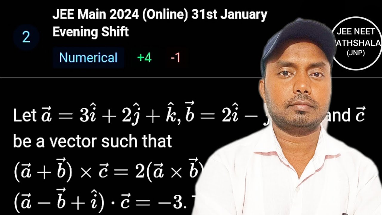 IIT JEE mains vector plane 3D pyq 2024 JNP 