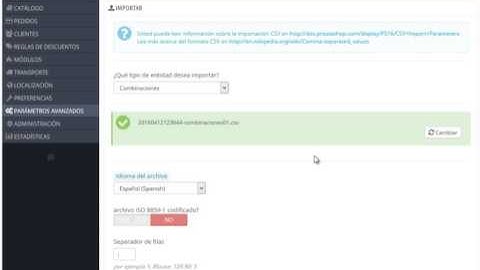 Importar combinaciones a Prestashop con TPVMultiNet, un programa TPV con conexión a Prestashop