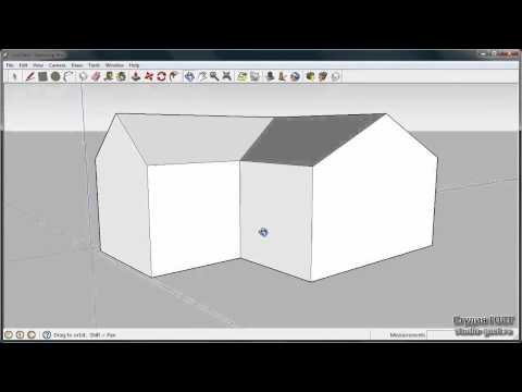 Расчёт площади крыши дома в SketchUp