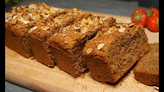 DELICIOUS & HEALTHY BANANA BREAD MADE WITH OATS  l NO FLOUR NO EGG l DAIRY-FREE l HOMEMADE l  VEGAN