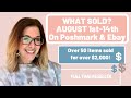 WHAT SOLD on Poshmark & Ebay  Sales are picking up in August of 2020! Poshmark Reseller Tips!