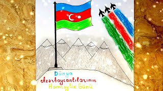 Həmrəyli̇k Günü - 31 Dekabr Rəsmi̇ Azərbaycan Bayragi Necə Çəki̇li̇r Parad