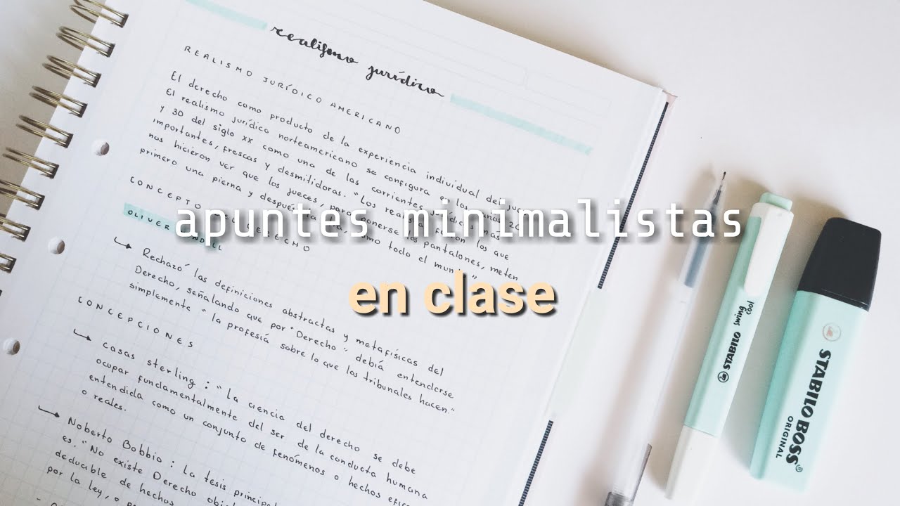 Apuntes Minimalistas En Clases Apuntes Rápidos Y Bonitos Youtube