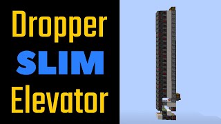 Slim Dropper Elevator 1-wide, tileable & almost silent Minecraft Java 1.18/1.17