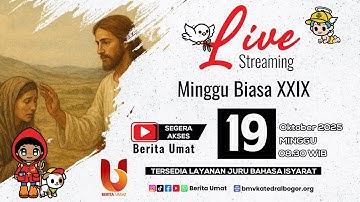 Misa Minggu Biasa XXIX-Minggu Misi (19 Oktober 2025) 🧏🏼 | Gereja BMV Katedral Keuskupan Bogor