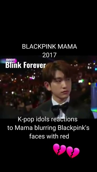 K-pop idols reactions to Mama blurring Blackpink's faces with red #blackpink #blink4ever