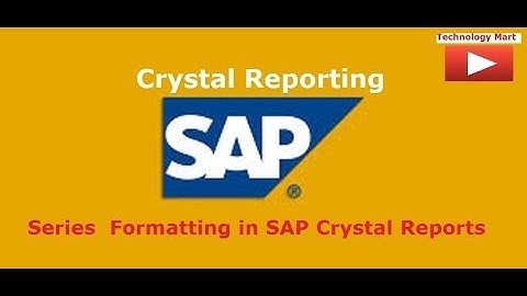 Series  Formatting in SAP Crystal Reports