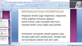 Bahasa Indonesia(Ringkasan dan kesimpulan)