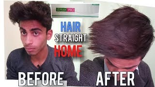 Men's parmanent hair straight at home !! Hindi !! Strex pro hair straightener cream !! Step by step