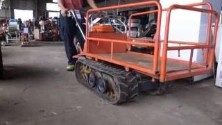 8 筑水キャニコムBFP401 クローラ式手動ダンプ運搬車- YouTube