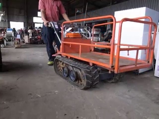 8 筑水キャニコムBFP401 クローラ式手動ダンプ運搬車- YouTube