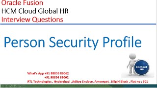 Hcm Security Profiles Custom Criteria Fusion Hcm Training Hcm Placement Hcm Real Time Training