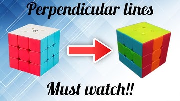 Perpendicular lines on a Rubik