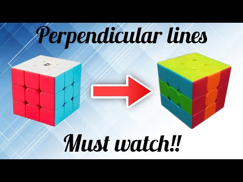 Perpendicular lines on a Rubik's cube #rubikscube #pattern