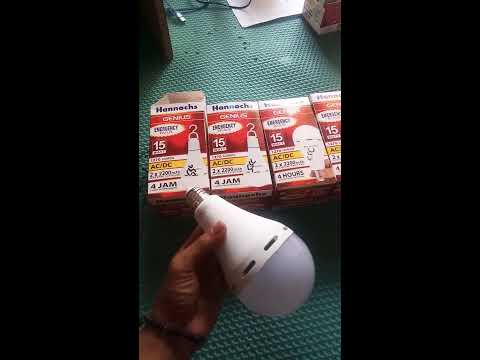 Unboxing Lampu Emergency hannoch 15watt & 10watt#Lampuajaib. 