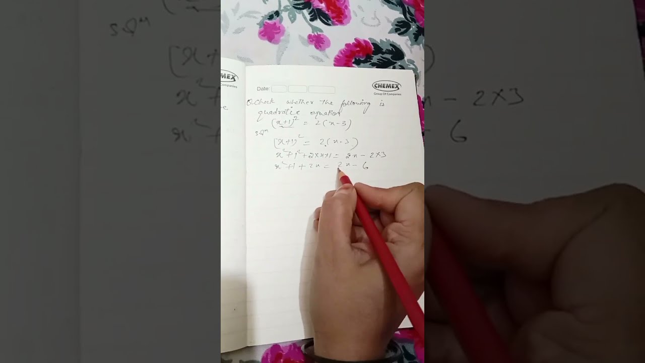 Check Whether The Following Is A Quadratic Equation x 1 2 x 3 Check Whether The Following Is A Quadratic Equation x 1 2 x 3