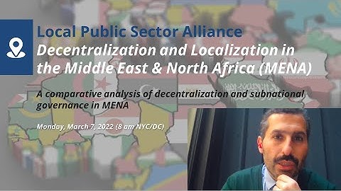 A comparative analysis of decentralization and subnational governance in MENA (Salim Rouhana)