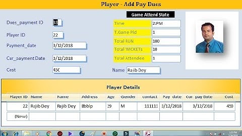 How to create sports database in MS access | Sports cricket competition