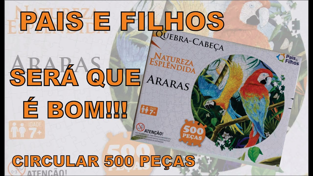 Quebra-Cabeça Redondo - 500 Peças - Natureza Esplêndida - Onça Pintada -  Pais e Filhos