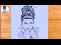 How to draw a girl step by step  easy drawing tutorial  bicky drawing academy