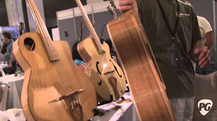 Montreal Guitar Show '11 - Marc Saumier Guitars Awasos Acoustic Bass, Steel-String Acoustic, Archtop