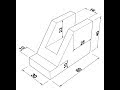 رسم الشكل الهندسي المجسم رقم 5  ثلاثي الابعاد في برنامج AutoCAD 3D
