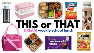 Build your DREAM weekly school lunch! |THIS OR THAT🥪🥞