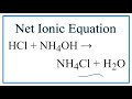 Net Ionic Equations and Spectator Ions