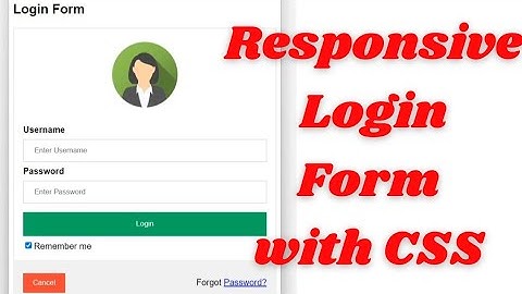 How to Create Responsive login form with CSS | Login Form Html CSS | Responsive Login Form