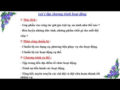Tuần 26 - Tập làm văn - Bài: Lập chương trình hoạt động