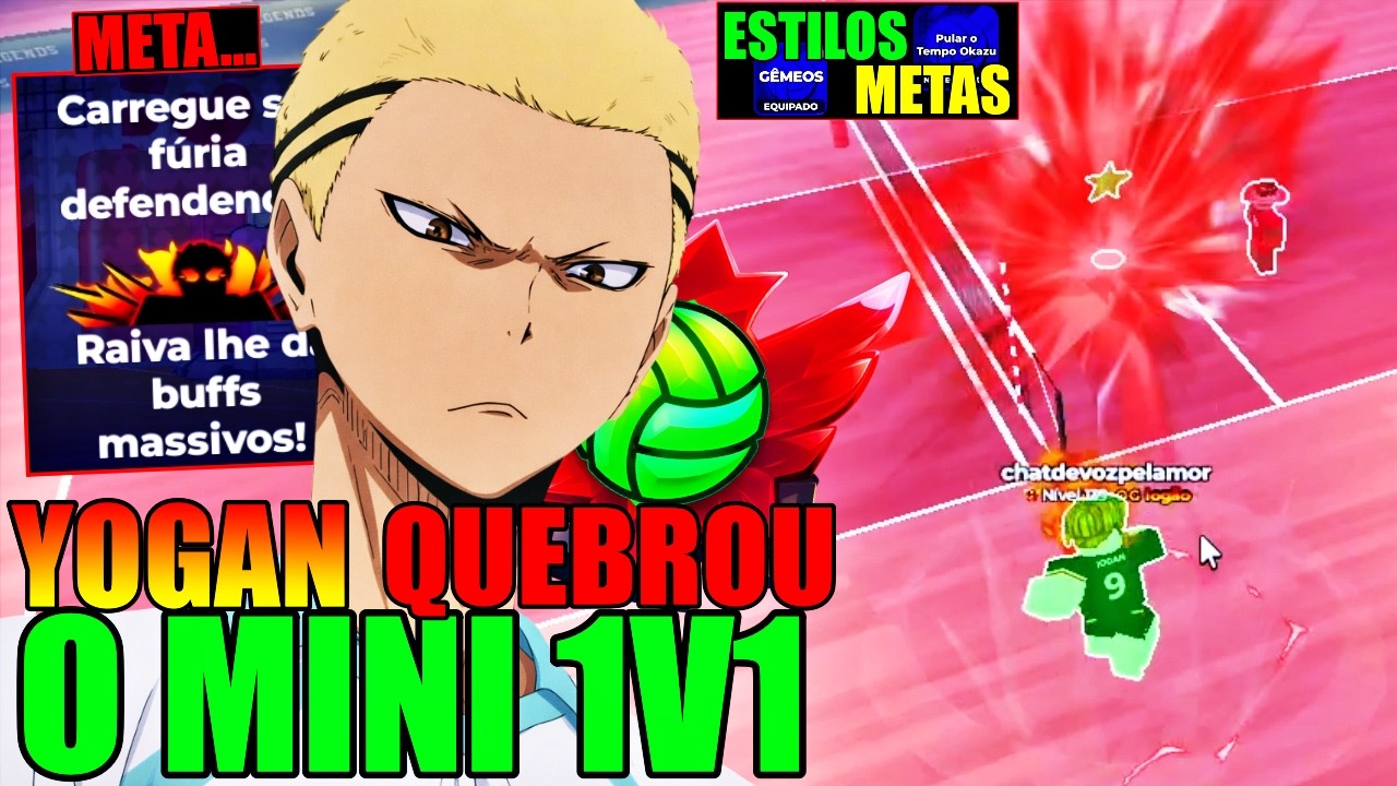 YOGAN E O MELHOR DO 1V1!! ESTILOS METAS DO MINI 1V1 NO VOLLEYBALL LEGENDS! RUMO AO PRO NO 1V1!