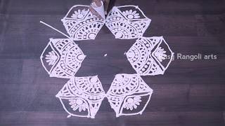 Easy Rangoli Design with Dots For Diwali | Attractive Deepawali rangoli | Easy Rangoli Arts #75 Easy Rangoli Design with Dots For Diwali | Attractive Deepawali rangoli | Easy Rangoli Arts #75