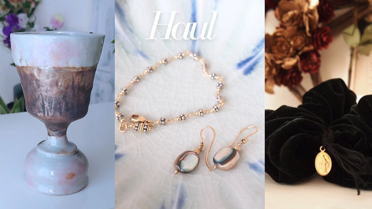 Haul｜沖縄旅行のお土産と無印購入品｜セレクトショップのニットとベロアのシュシュ