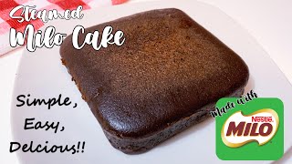 Steam milo cake | only 3 ingredients ...