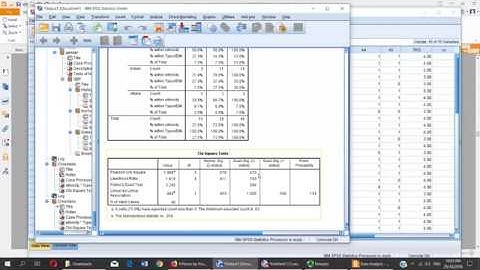 Chi square association between 2 categorical variables in SPSS
