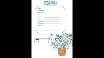 📚IGNOU Assignments front page format📝 #ignou #ignouuniversity #education