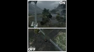 Grand Theft auto v/ray tracing on vs off play station 5 #playstation5 #gta5 #gaming #reel #rattracin