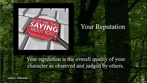 4th Sunday of Advent – A - Gospel Illustration  - Matthew 1:18–24 - Reputation