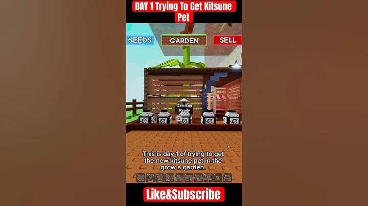 Day 1 of trying to get the NEW OP KITSUNE PET in Grow A Garden! #growagarden #roblox #kitsune #fyp