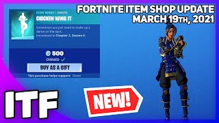 Fortnite Item Shop *NEW* CHICKEN WING IT EMOTE! [March 19th, 2021] (Fortnite Battle Royale)