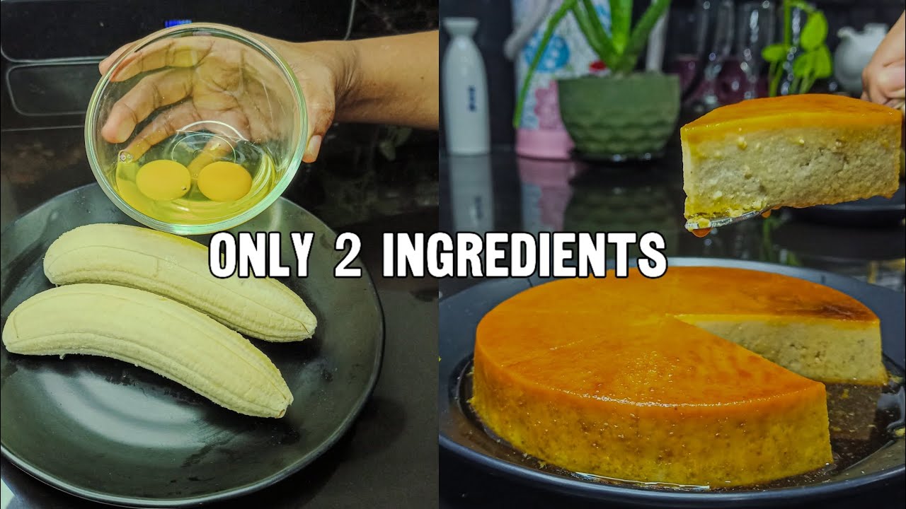 2- INGREDIENT BANANA PUDDING  | EGG & BANANA  DESSERT  RECIPE