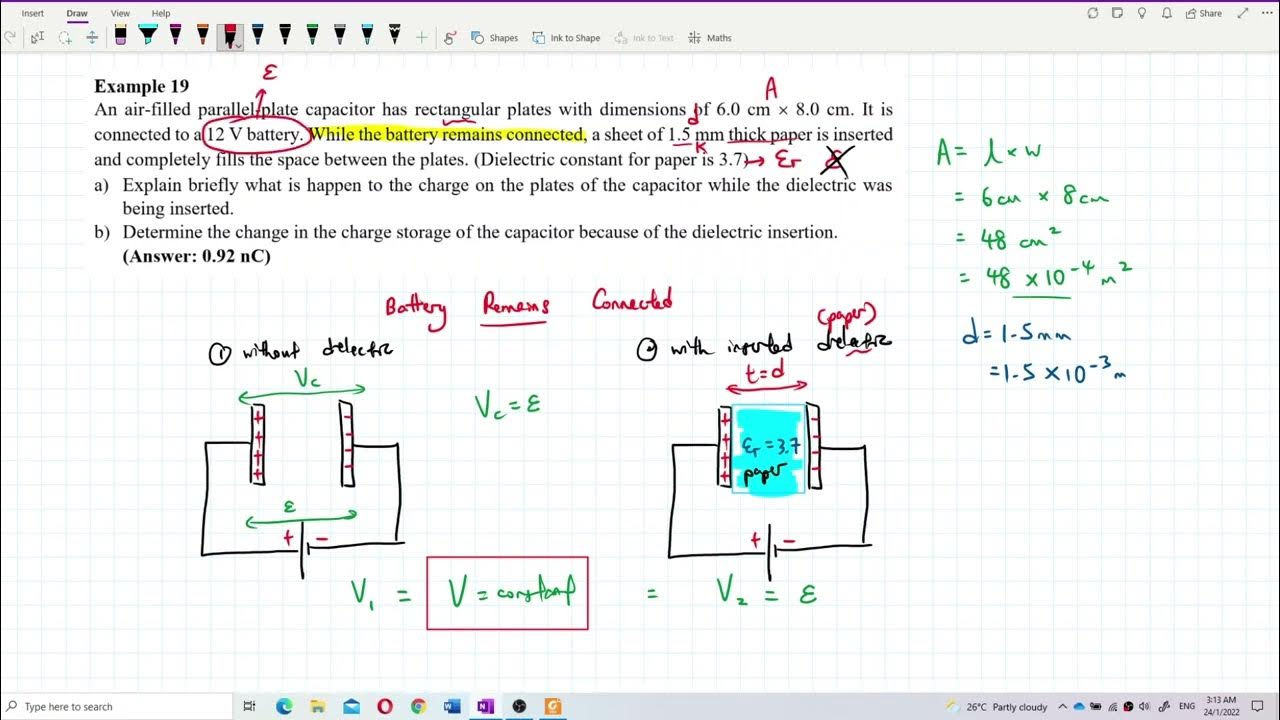 Matriculation Physics Capacitors with Dielectrics (Q5) YouTube