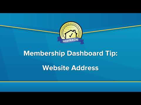 Membership Dashboard Tip: Website Address