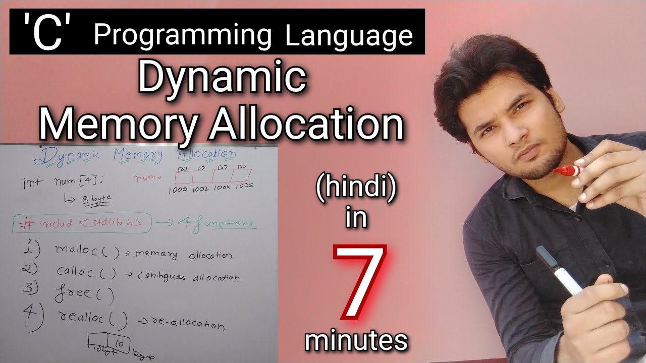 Dynamic Memory Allocation in hindi || C programming language || malloc ...