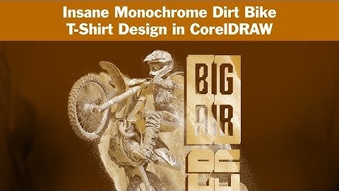 CorelDRAW Tutorial Monochrome  Dirt Bike Deisgn